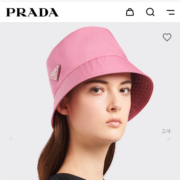 Authentic Prada nylon bucket hat in pink size S - Picture 2 of 8